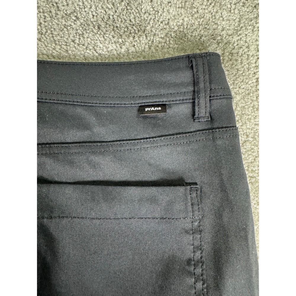 Prana Halle Straight Pants Black Recycled Nylon Mid Rise Standard 12/32 Outdoor - Picture 3 of 7